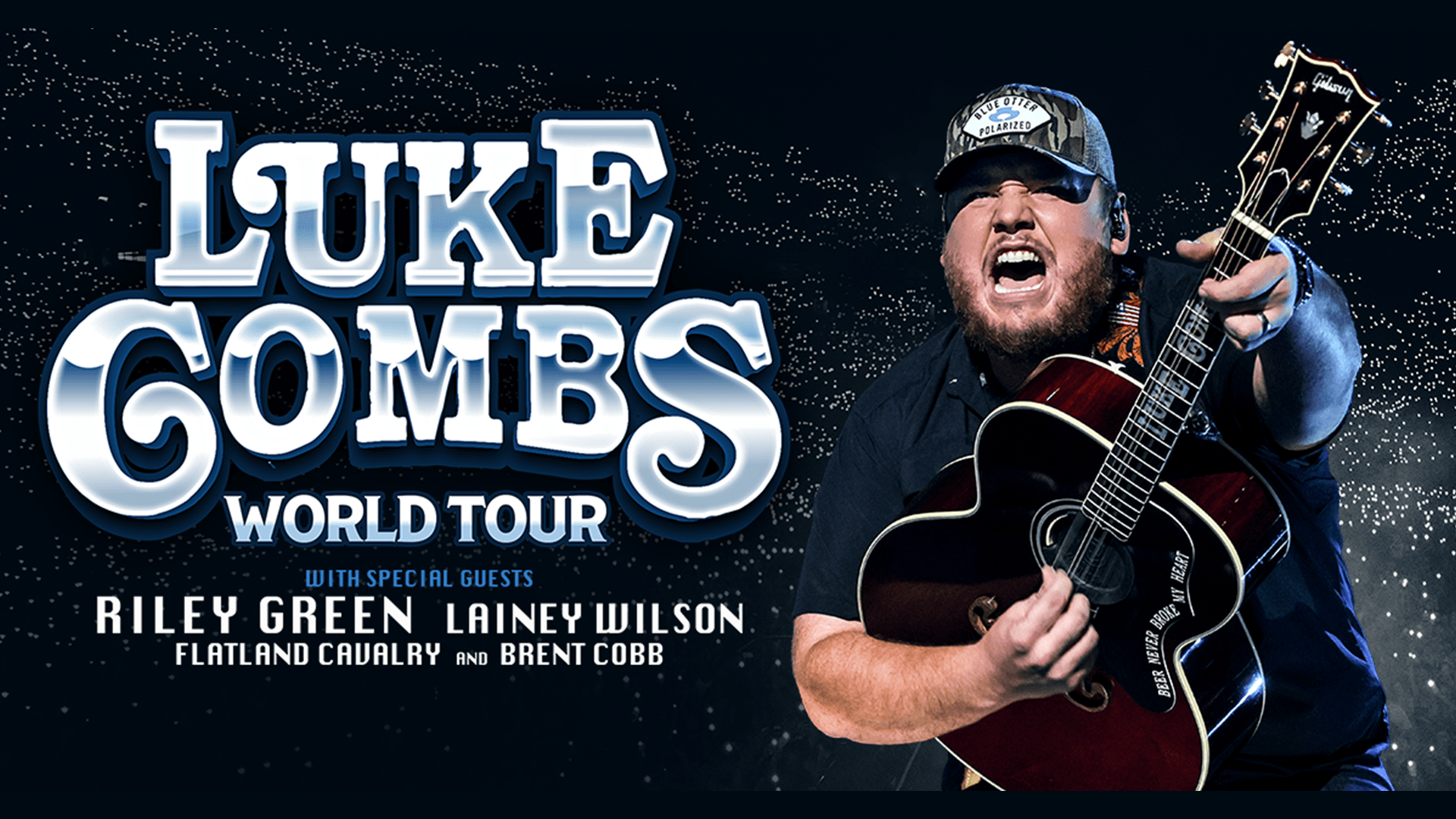 Luke Combs, Riley Green & Lainey Wilson at Busch Stadium